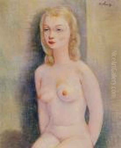 Nu De Femme Oil Painting by Moise Kisling