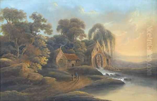 A mill near Waterford Oil Painting by James Arthur O'Connor