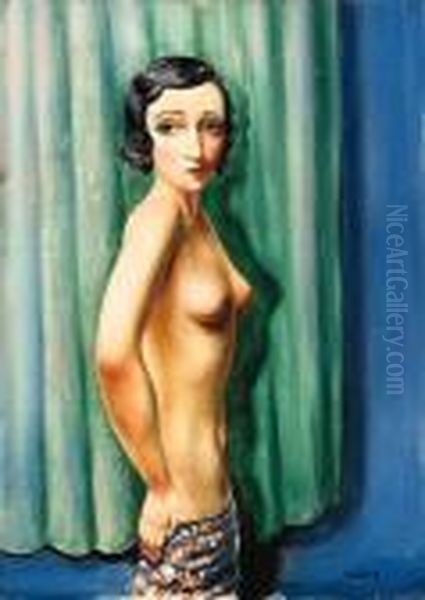 Nu Debout Oil Painting by Moise Kisling