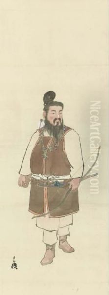 Emperor Jinmu Oil Painting by Kobayashi Kiyochika