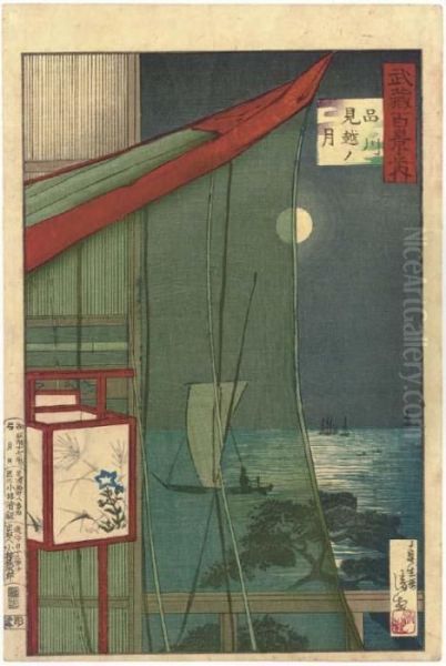 Twenty Prints From The Series Musashi Hyakkei No Uchi Oil Painting by Kobayashi Kiyochika