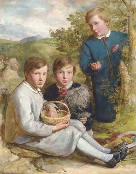 Portrait of the Baxter brothers of Bedford Oil Painting by Edward Opie