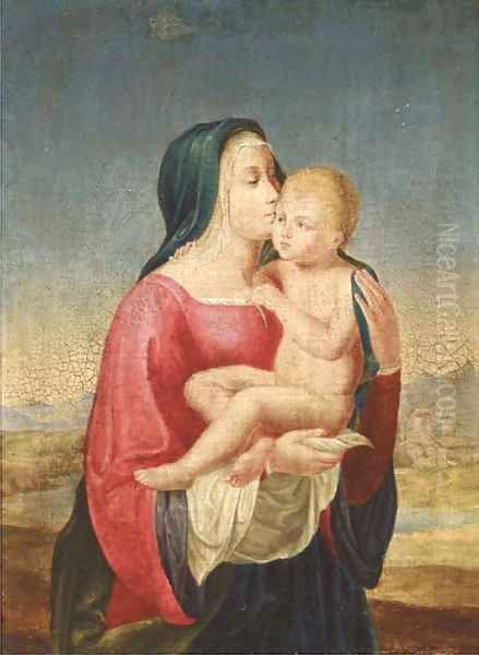 The Virgin and Child Oil Painting by Johann Friedrich Overbeck