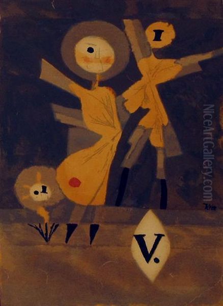 Blumen Familie V Oil Painting by Paul Klee