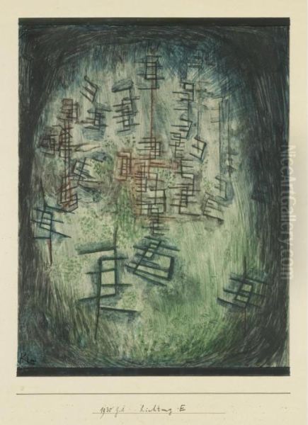 Lichtung E (clearing E) Oil Painting by Paul Klee