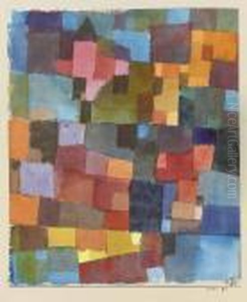 Raumarchitekturen Oil Painting by Paul Klee