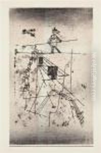 Der Seiltanzer (tightrope Walker) Oil Painting by Paul Klee