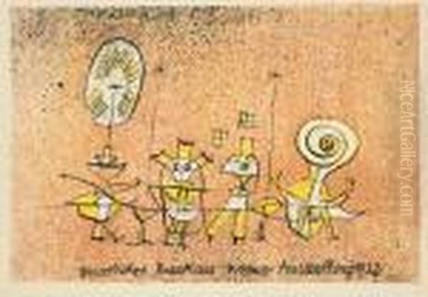 Die Heitere Seite Oil Painting by Paul Klee