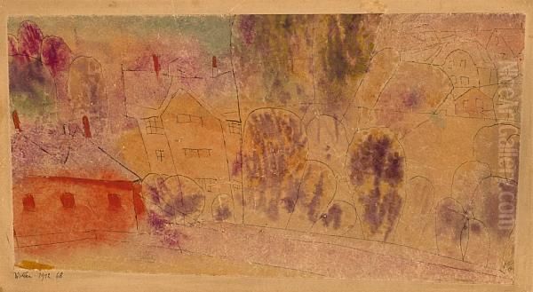 Villen Oil Painting by Paul Klee