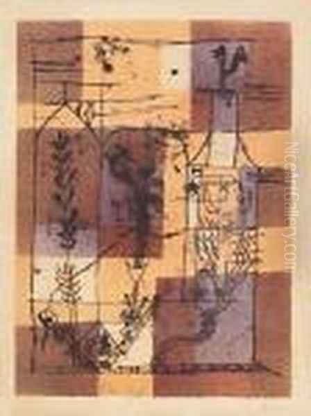 Hoffmanneske Szene Oil Painting by Paul Klee