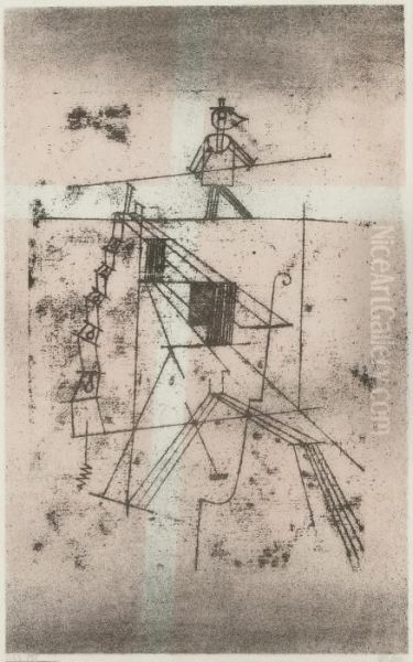 Seiltanzer Oil Painting by Paul Klee