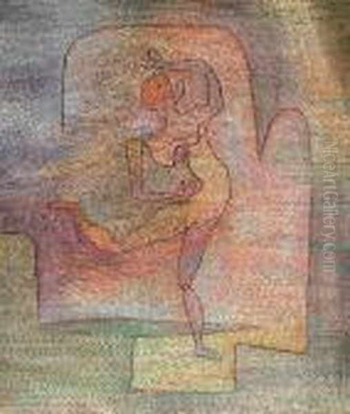 Tanzerin Oil Painting by Paul Klee