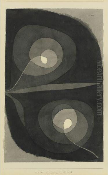 Spiralschraubenbluten I (spiral Screw Flowers I) Oil Painting by Paul Klee