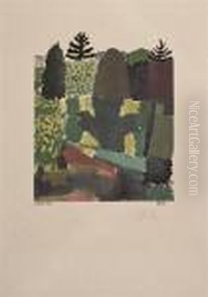 Park Oil Painting by Paul Klee