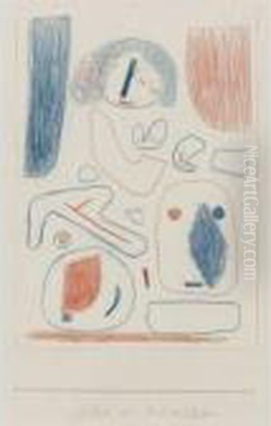 Ein Kind Und Das Groteske Oil Painting by Paul Klee