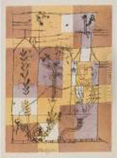 Hoffmanneske Szene Oil Painting by Paul Klee