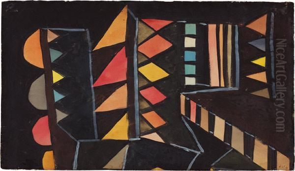 Kunstlichergarten Oil Painting by Paul Klee