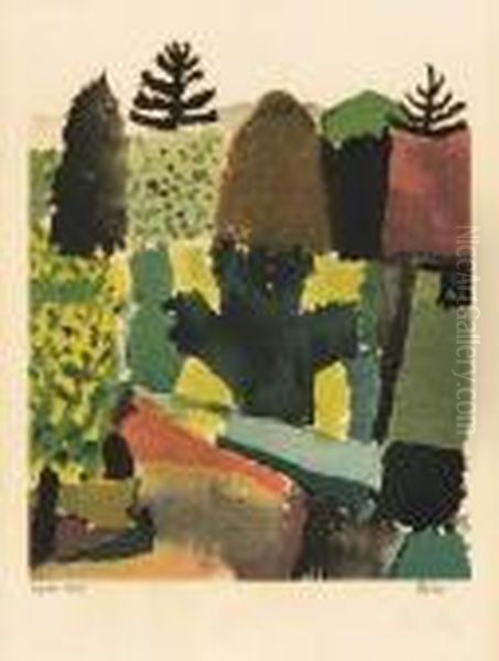 Park Oil Painting by Paul Klee