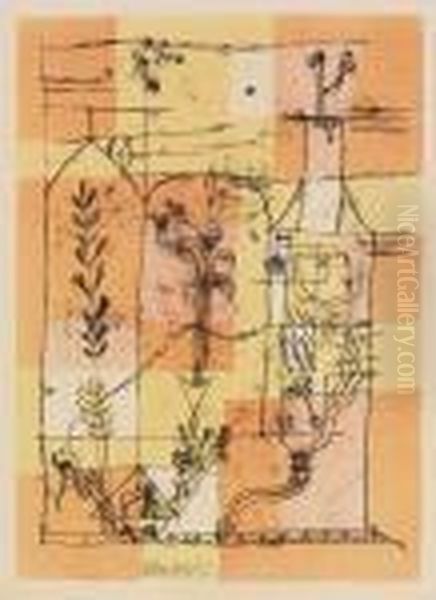 Hoffmanneske Szene Oil Painting by Paul Klee