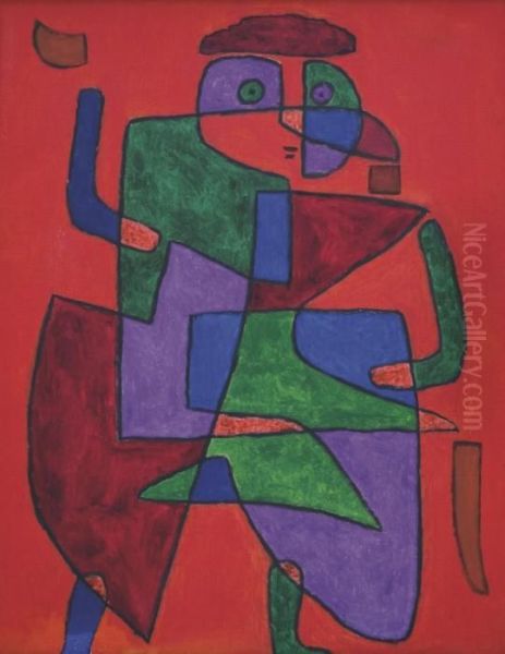 Der Kunftige Oil Painting by Paul Klee