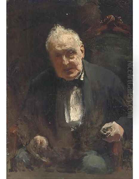 Study of a seated gentleman Oil Painting by Pierre Oyens