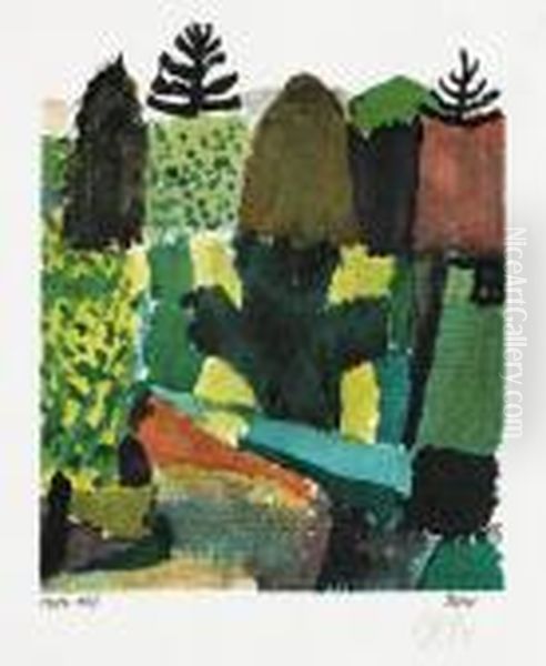 Park Oil Painting by Paul Klee