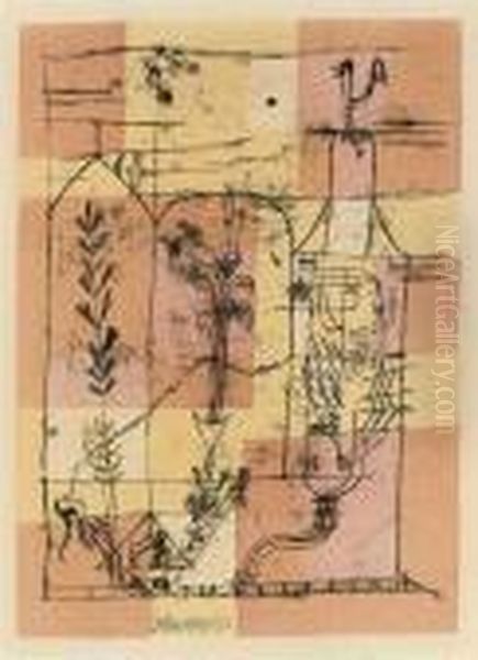 Hoffmanneske Szene Oil Painting by Paul Klee