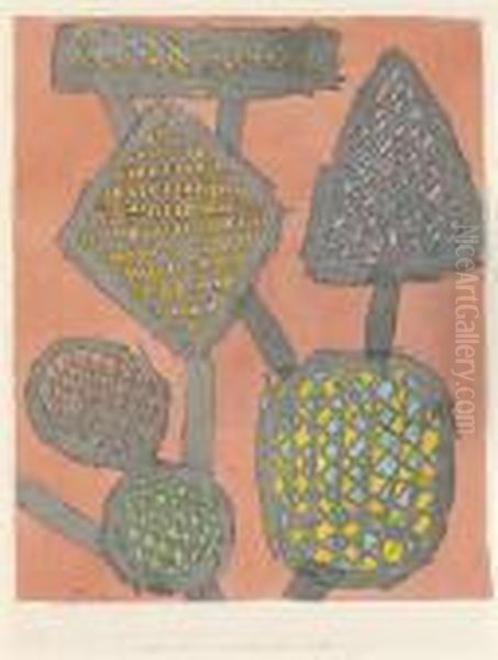 Wachsende Waffen Oil Painting by Paul Klee