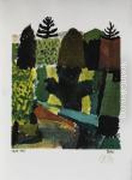 Park Oil Painting by Paul Klee