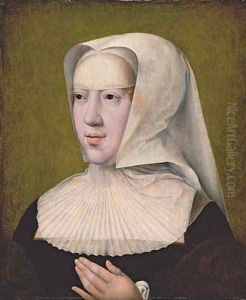 Portrait of the Archduchess Margaret of Austria (1480-1530) Oil Painting by Bernard Van Orley