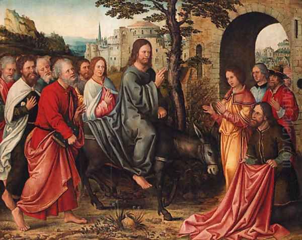 Christ's Entry into Jerusalem Oil Painting by Bernard Van Orley