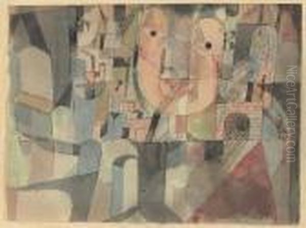 Der Man Der Reise Oil Painting by Paul Klee