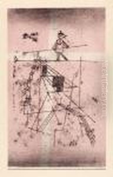 Der Seiltanzer Oil Painting by Paul Klee