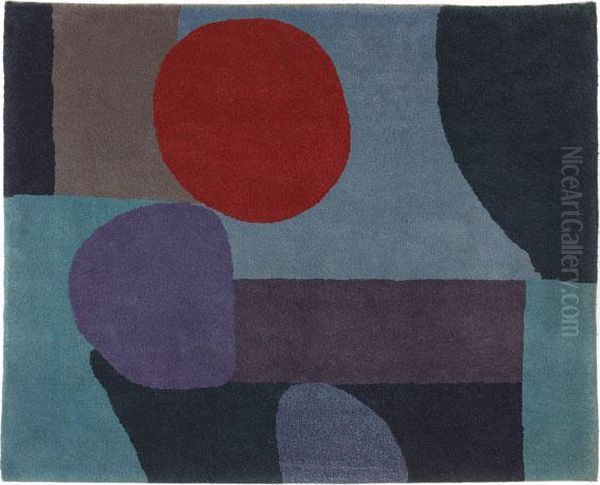 Blau-rote Komposition Oil Painting by Paul Klee