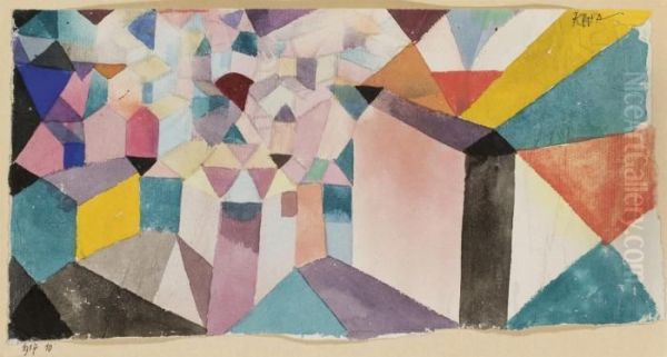 Einblick In Eine Stadt Oil Painting by Paul Klee