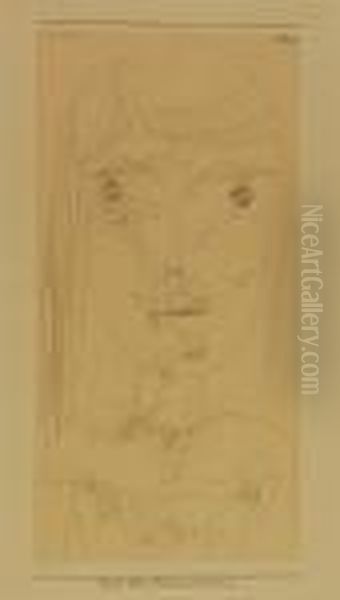 Physiognomisch, Nachm.b. Oil Painting by Paul Klee