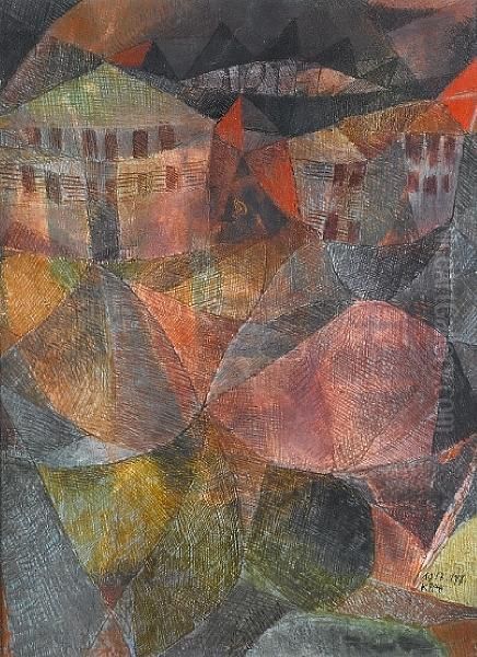 Das Hotel Oil Painting by Paul Klee