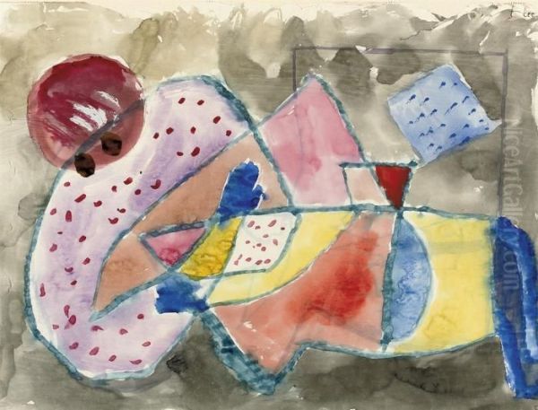 Liegende Frau Oil Painting by Paul Klee