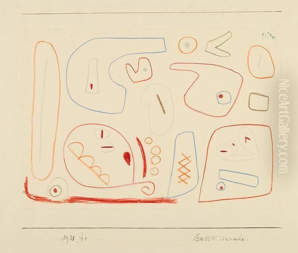 Bett-unruhe Oil Painting by Paul Klee