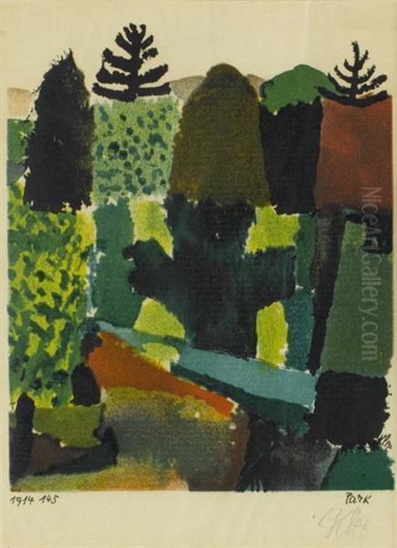 Park Oil Painting by Paul Klee