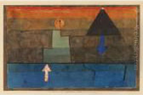 Gegensatze Abends (blau Und Orange) Oil Painting by Paul Klee