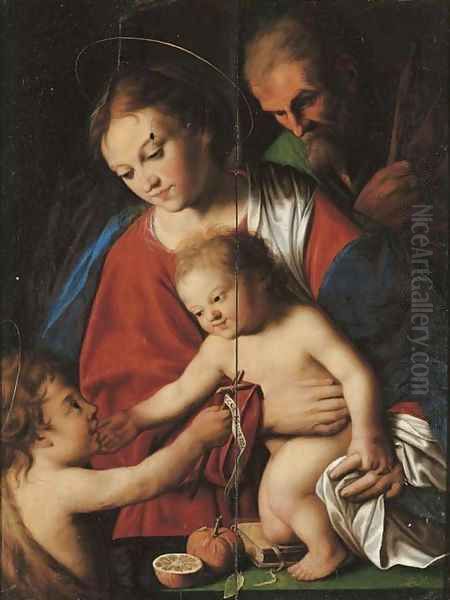 The Holy Family with the Infant Saint John the Baptist Oil Painting by Jacob van, the Elder Oost