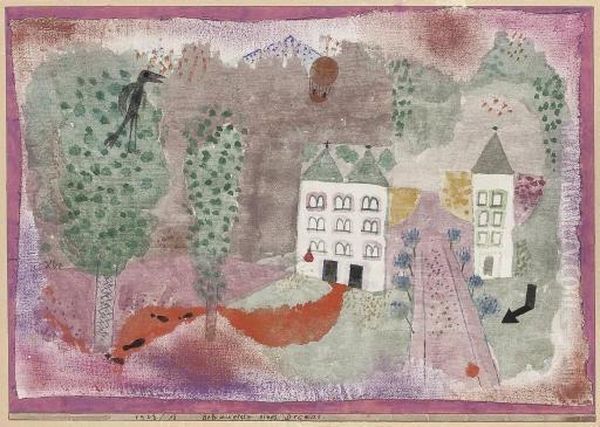 Schauplatz Eines Dramas Oil Painting by Paul Klee