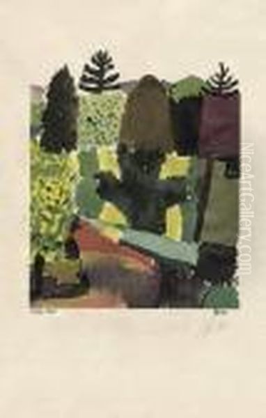 Park Oil Painting by Paul Klee