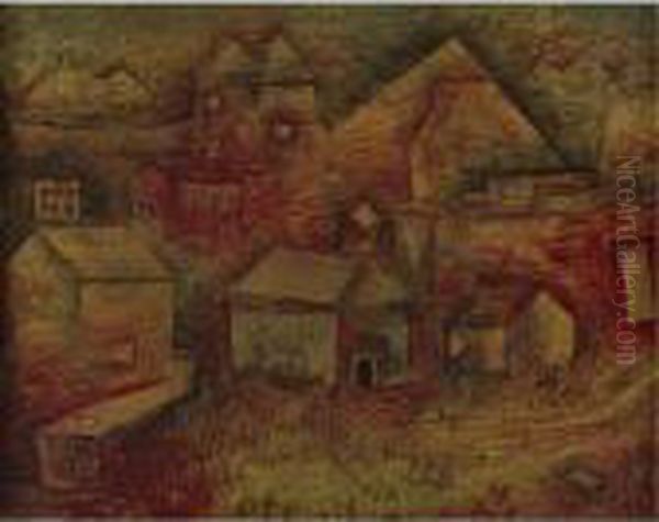 Siedelung Am Steinbruch (settlement By The Quarry) Oil Painting by Paul Klee