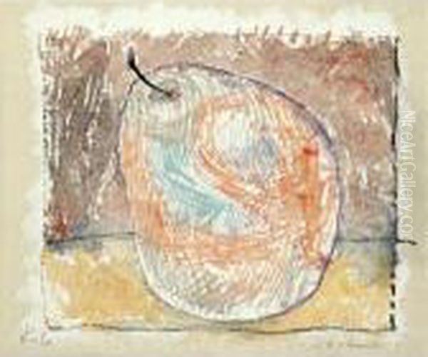 Ananasbirne (pineapple Pear) Oil Painting by Paul Klee