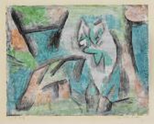 Eine Art Katze Oil Painting by Paul Klee