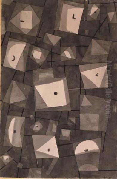 Magazinierte Symbole Oil Painting by Paul Klee