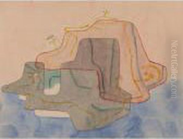 Mythos Einder Insel (myth Of An Island) Oil Painting by Paul Klee