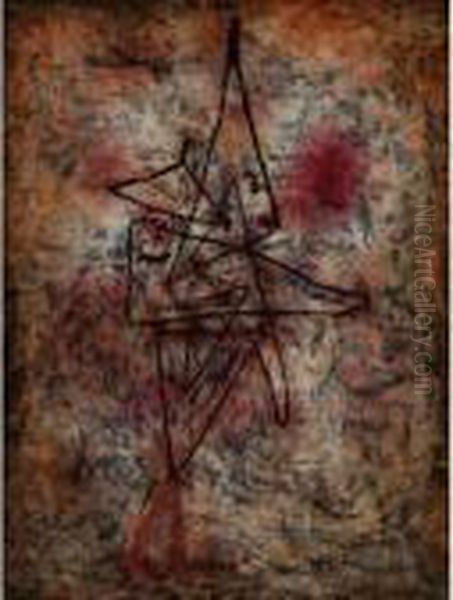 Clown Mit Kind Oil Painting by Paul Klee